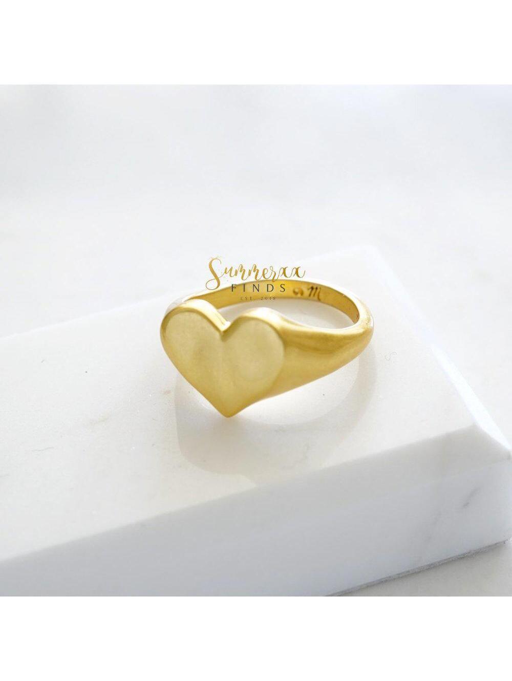Madewell Heart Signet Ring Size 7 - Picture 3 of 3